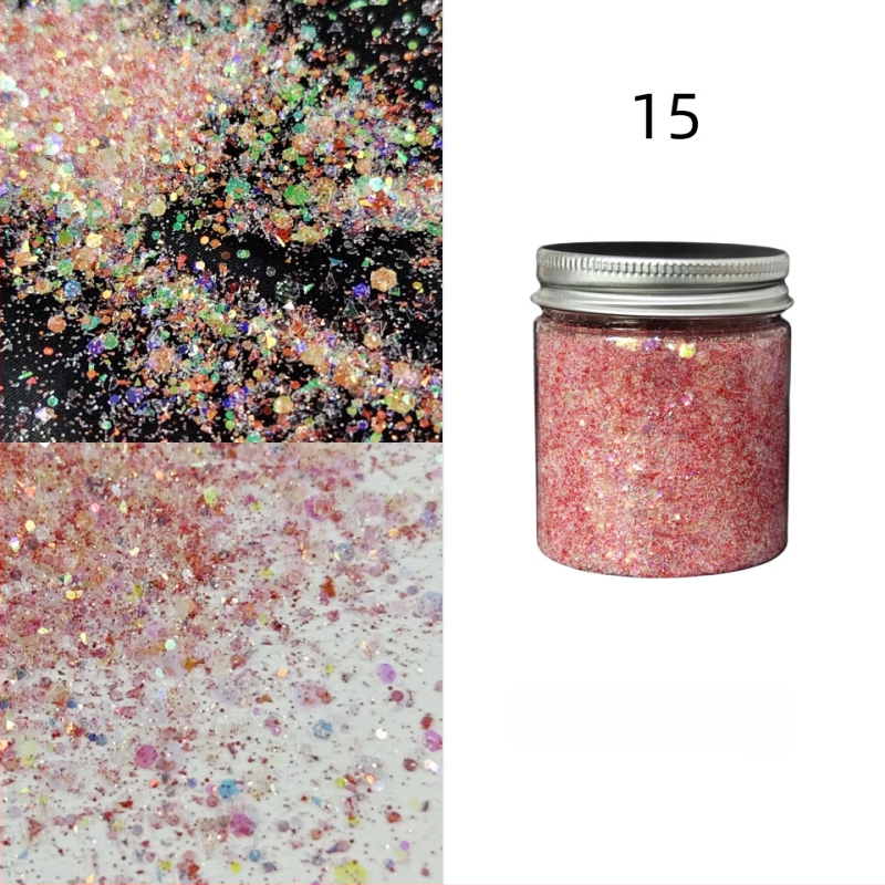 Nagu gliterēti ar PET materiālu, zvaigžņu debess raksts, korejiešu stila spožs pārklājums