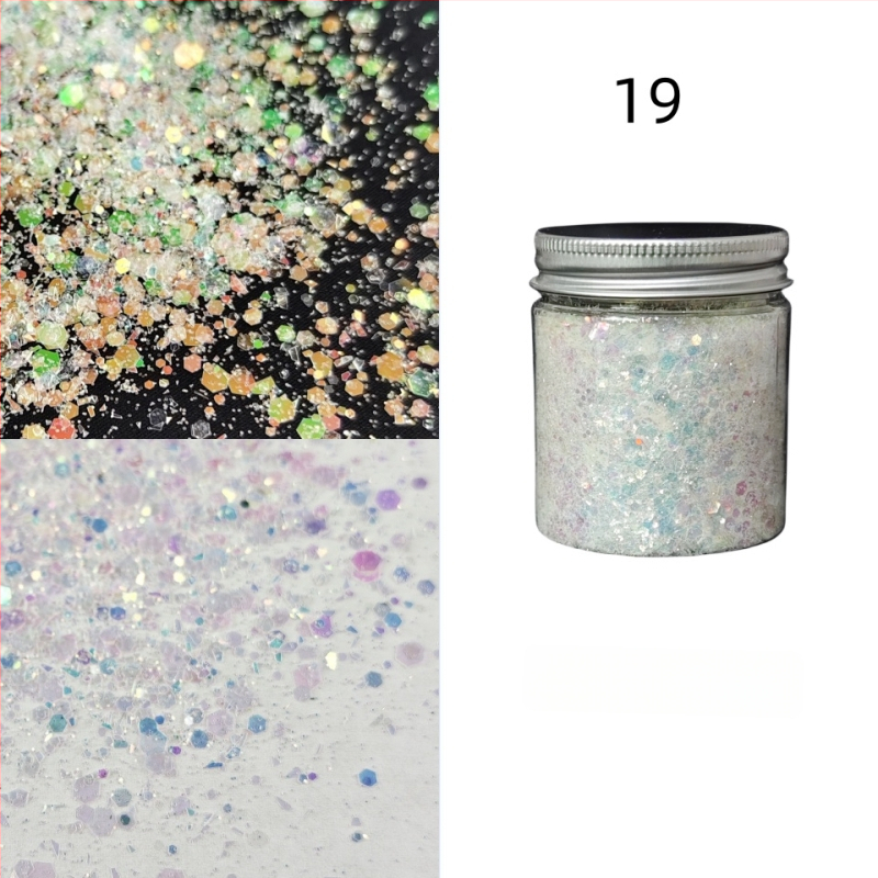 Nagu gliterēti ar PET materiālu, zvaigžņu debess raksts, korejiešu stila spožs pārklājums