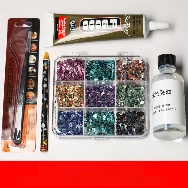 DIY komad nakita: leptir broš i ukosnica za kosu sa fragmentima školjaka; materijal: školjka; obrada: bojanje; stil: priroda; sveže i slatko; proljeće 2023; brend Beautiful nails