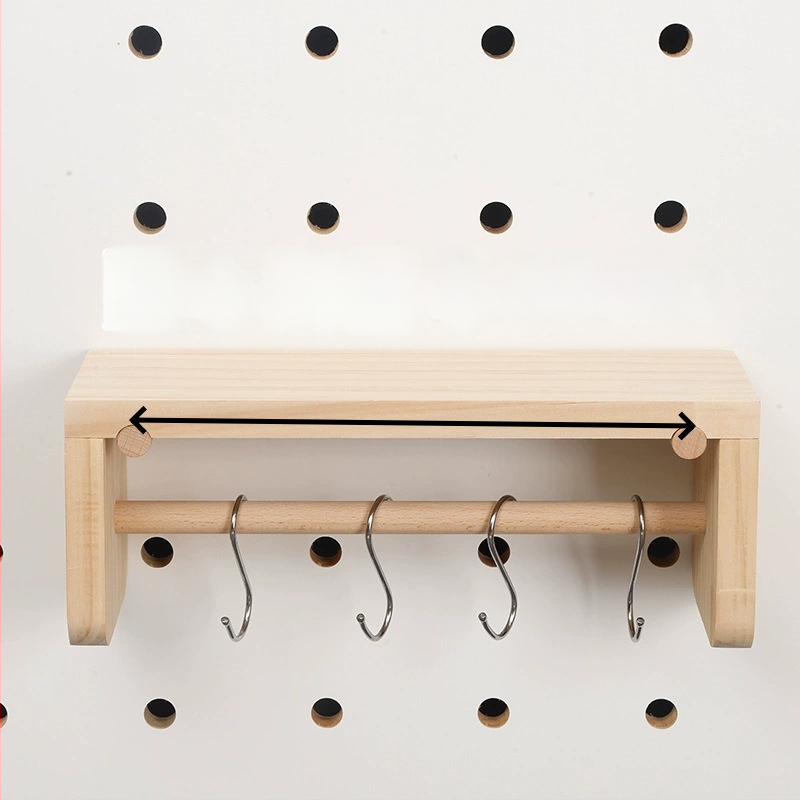 Mediniai priedai perforuotai plokštei su skandinaviško stiliaus kabliu, apkrova, beech wood, Baimao prekės ženklas, kilmė Linyi, 2020 m. pavasaris