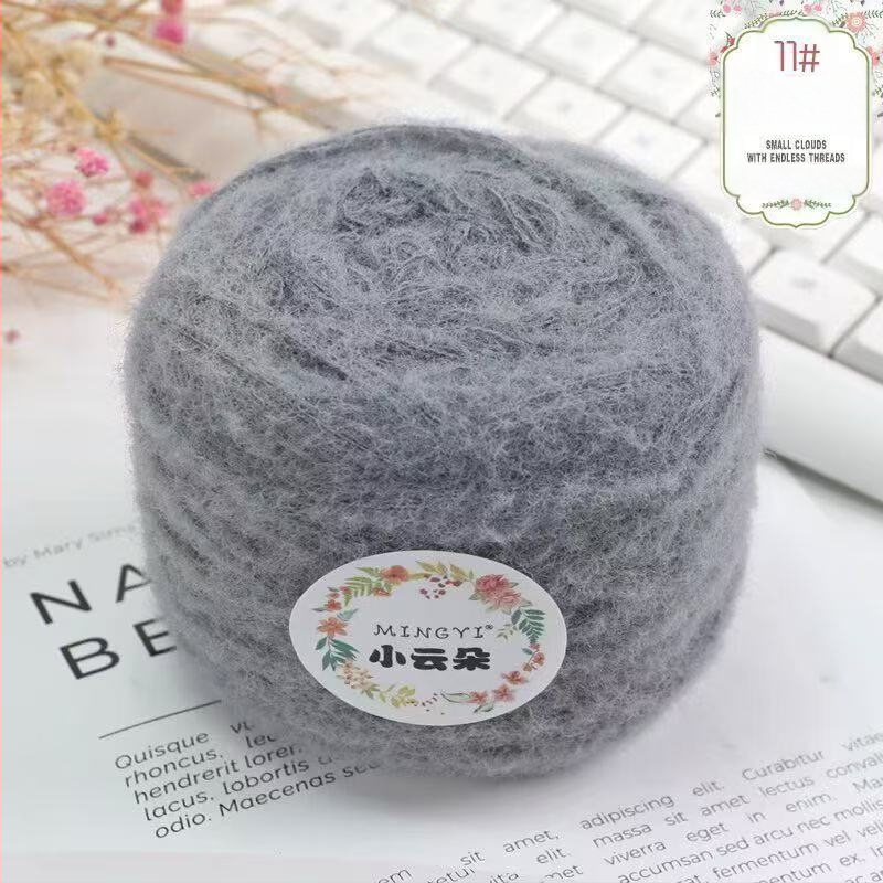 6-szálas Marshmallow mousse fonal horgoláshoz és kézi kötéshez — semi-worsted, felhő-szerű textúra tejwafla