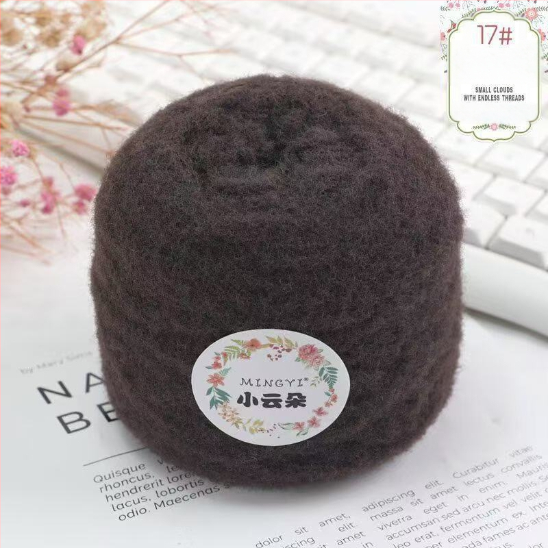 6-szálas Marshmallow mousse fonal horgoláshoz és kézi kötéshez — semi-worsted, felhő-szerű textúra tejwafla