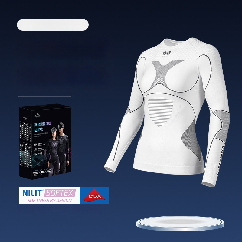 Rexchi terminis greitai džiūstantis apatinių komplektas su Lycra, dryžių raštas, unisex, kompresijos kirpimas, šiltas ir kvėpuojantis žiemai ir rudeniui