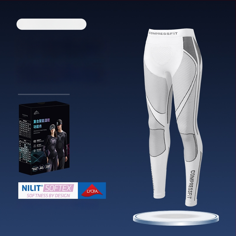 Rexchi terminis greitai džiūstantis apatinių komplektas su Lycra, dryžių raštas, unisex, kompresijos kirpimas, šiltas ir kvėpuojantis žiemai ir rudeniui