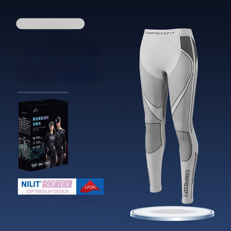 Rexchi terminis greitai džiūstantis apatinių komplektas su Lycra, dryžių raštas, unisex, kompresijos kirpimas, šiltas ir kvėpuojantis žiemai ir rudeniui