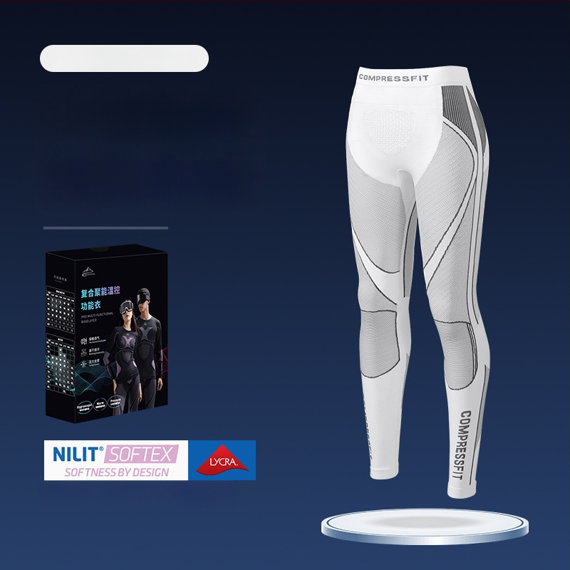 Rexchi terminis greitai džiūstantis apatinių komplektas su Lycra, dryžių raštas, unisex, kompresijos kirpimas, šiltas ir kvėpuojantis žiemai ir rudeniui