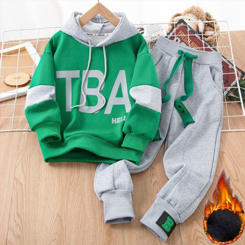 Vaikiškas dviejų dalių kostiumas su ilgomis rankovėmis (megztas audinys, triušio kailis 91–95%, pavasaris 2025)