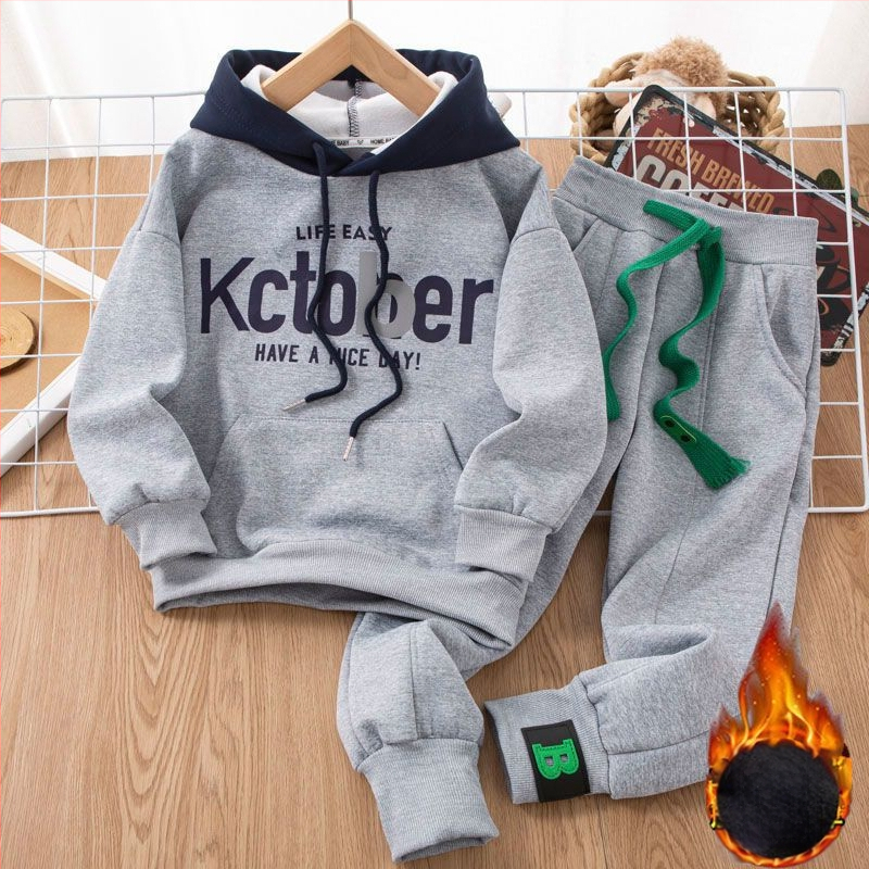 Vaikiškas dviejų dalių kostiumas su ilgomis rankovėmis (megztas audinys, triušio kailis 91–95%, pavasaris 2025)