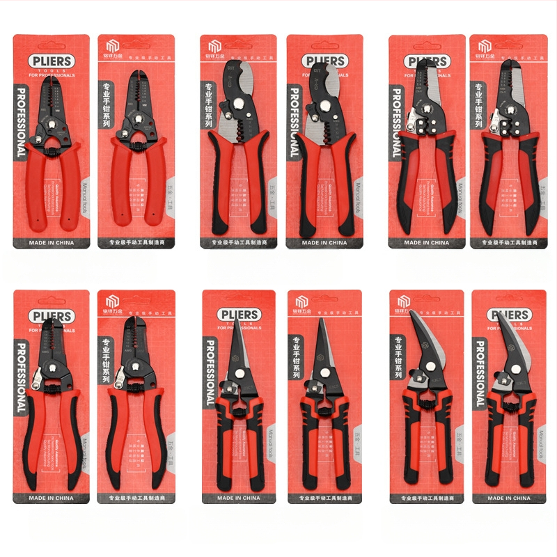 Daugiafunkcinės kabelių krimpavimo replės, manganinis plienas, elektrikams, aukšta kietumas, žnyplių tipas