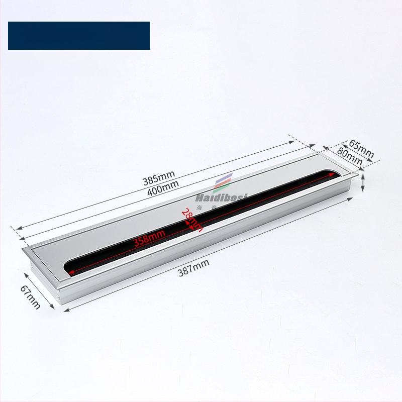 Haidi bos Hdbs kabelių dėžutė su šepetėliu skirta stalo kabelių tvarkymui - aliuminio lydinys, modernus minimalistinis dizainas