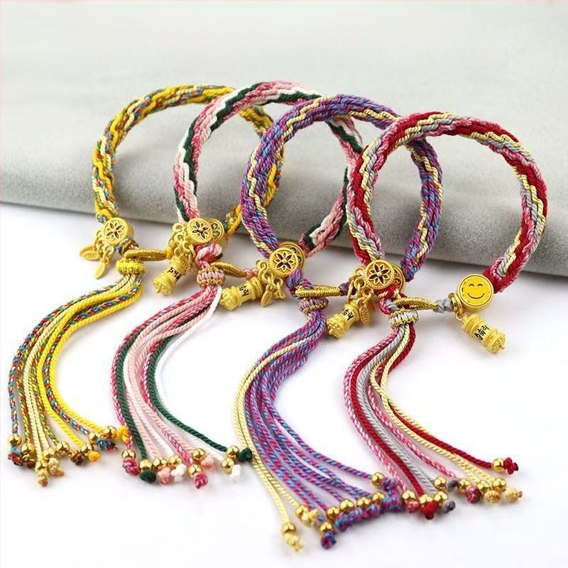 Rokassprādze, rokām adīta aukla, etniska stila, unisex (Materiāls: aukla; Pārstrādes tehnika: aušana; Pavasaris 2025; Zīmols: Dream cherish)