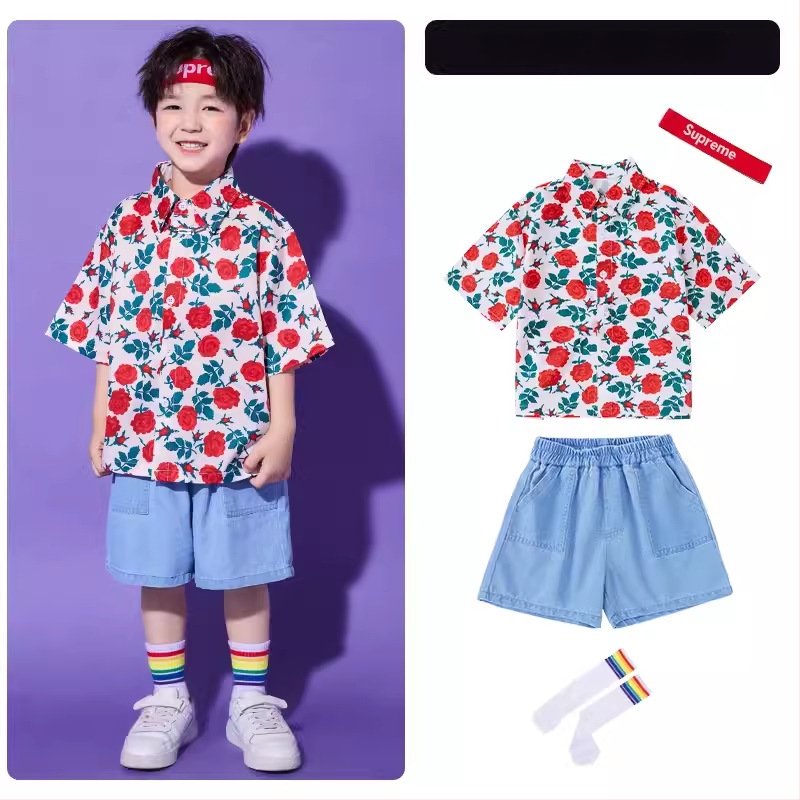 Vaikų hiphopo pasirodymo kostiumas, universalus, 65% medvilnė, vasara 2024, tinka 8+ metų vaikams