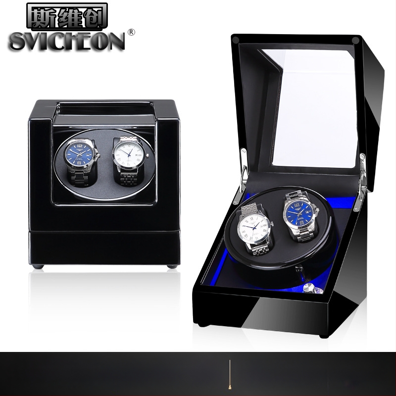 Automata mechanikus órák feltekerő doboza | Modell SVC2000, MDF piano felülettel, kézi csiszolás és polírozás