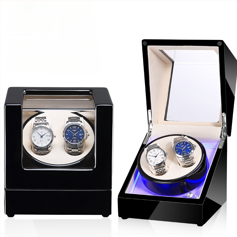 Automata mechanikus órák feltekerő doboza | Modell SVC2000, MDF piano felülettel, kézi csiszolás és polírozás