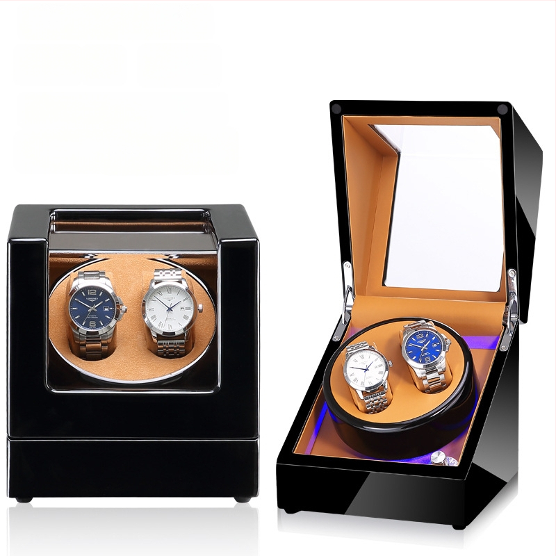 Automata mechanikus órák feltekerő doboza | Modell SVC2000, MDF piano felülettel, kézi csiszolás és polírozás