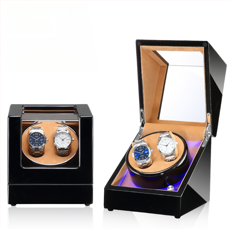 Automata mechanikus órák feltekerő doboza | Modell SVC2000, MDF piano felülettel, kézi csiszolás és polírozás