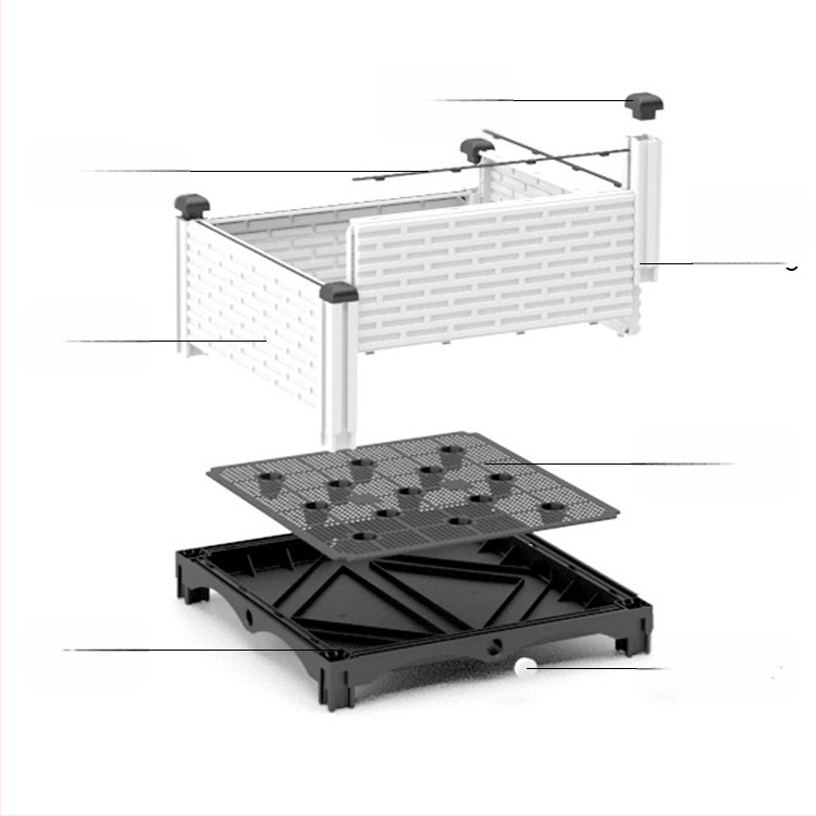 Plastmasas puķu pods ar nordiska stila, piemērots grīdai, injekcijas veidots, elpojošs un izturīgs