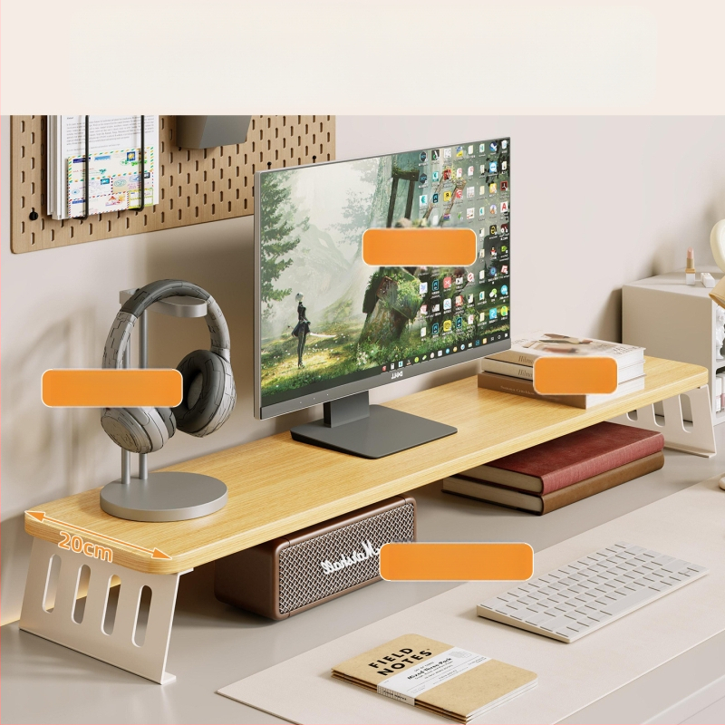 Kompiuterio monitoriaus pakėlėjas su staliniu saugojimo dėklu, iš anglies plieno, tinkamas darbastalio ekranams/notebook, stalinis stilius, modelis 2325597419016389120, prekinis ženklas Mugg