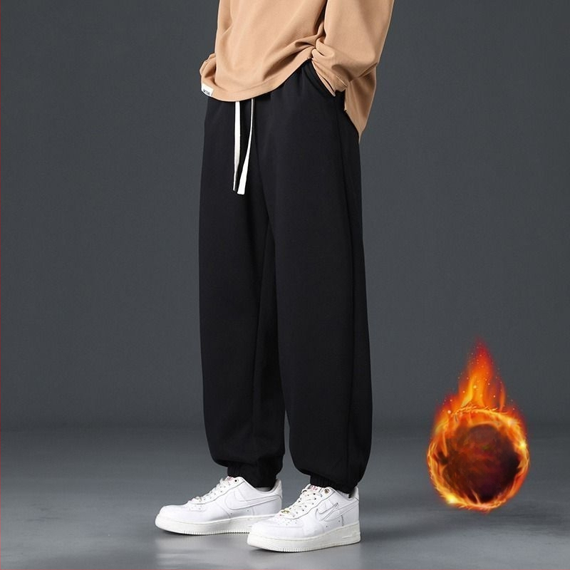 Vyrinės kelnės su fliso pamušalu, tiesus kirpimas, aukštas liemuo, tankus audinys, kvėpuojanti bambuko pluošto ir poliesterio mišinio