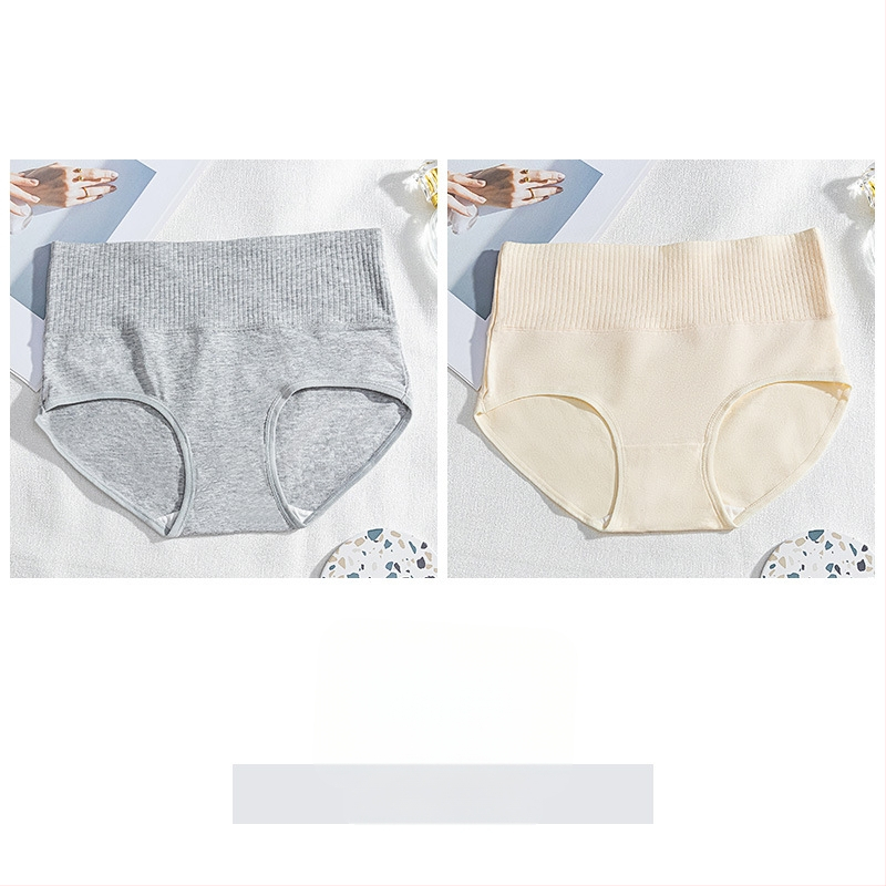 Női pamut magas derékú alsónemű, antibakteriális, légáteresztő, fenékemelő és hasi kontroll