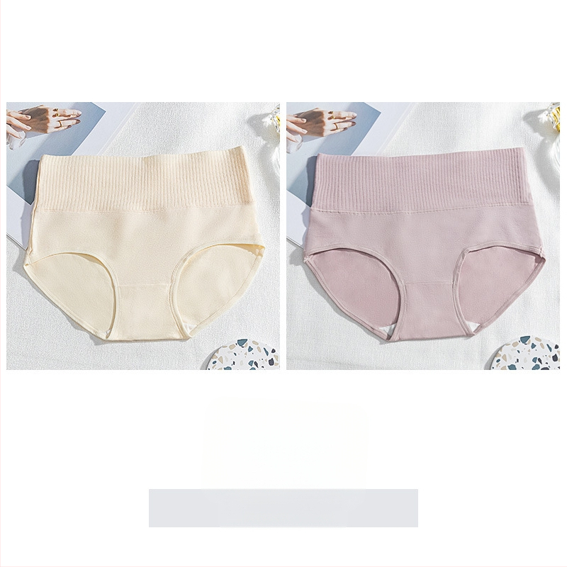 Női pamut magas derékú alsónemű, antibakteriális, légáteresztő, fenékemelő és hasi kontroll