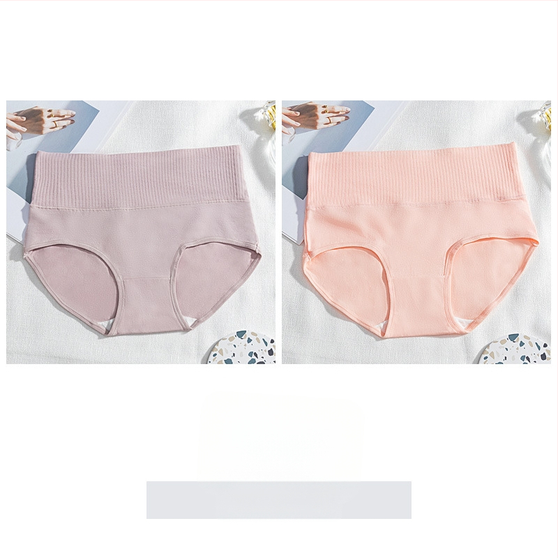 Női pamut magas derékú alsónemű, antibakteriális, légáteresztő, fenékemelő és hasi kontroll
