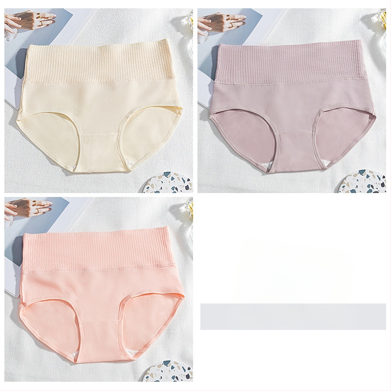 Női pamut magas derékú alsónemű, antibakteriális, légáteresztő, fenékemelő és hasi kontroll
