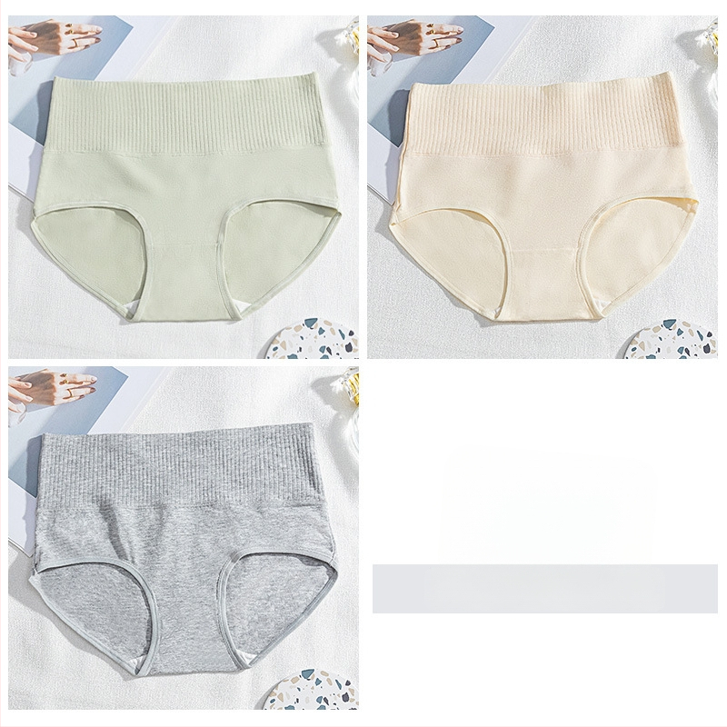Női pamut magas derékú alsónemű, antibakteriális, légáteresztő, fenékemelő és hasi kontroll