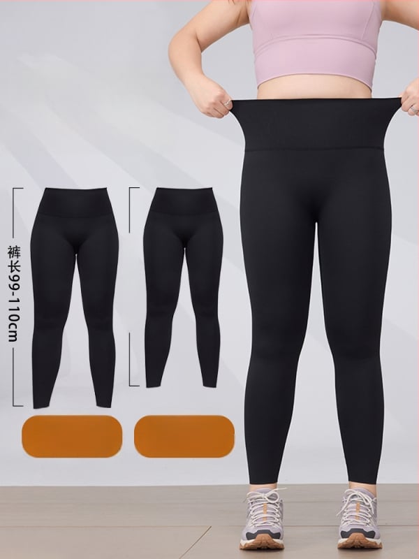 Ženske joga hlače, visokim strukom, uski kroj, krojena duljina, nylon 70–80%