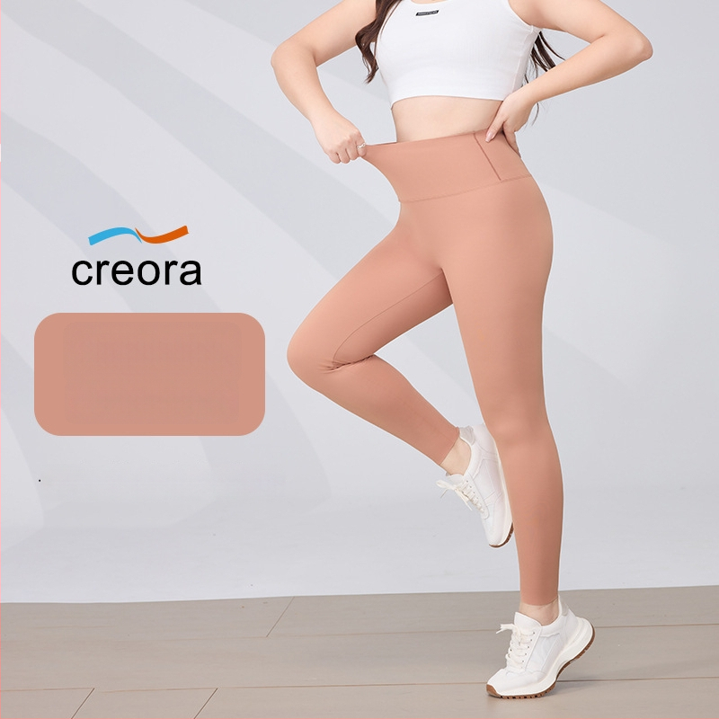 Ženske joga hlače, visokim strukom, uski kroj, krojena duljina, nylon 70–80%