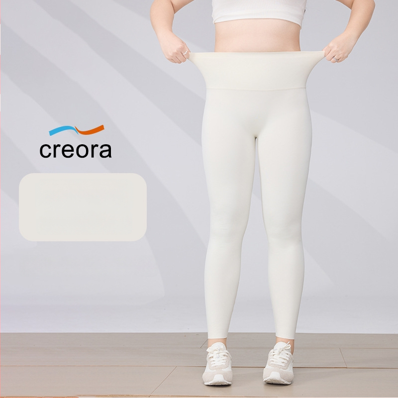 Ženske joga hlače, visokim strukom, uski kroj, krojena duljina, nylon 70–80%