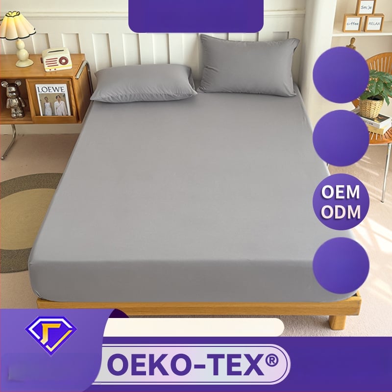 Poliészterből készült elasztikus ágyneműhuzat, kefés felülettel, reaktív színezéssel, 300–500 g/m², egész éves használatra