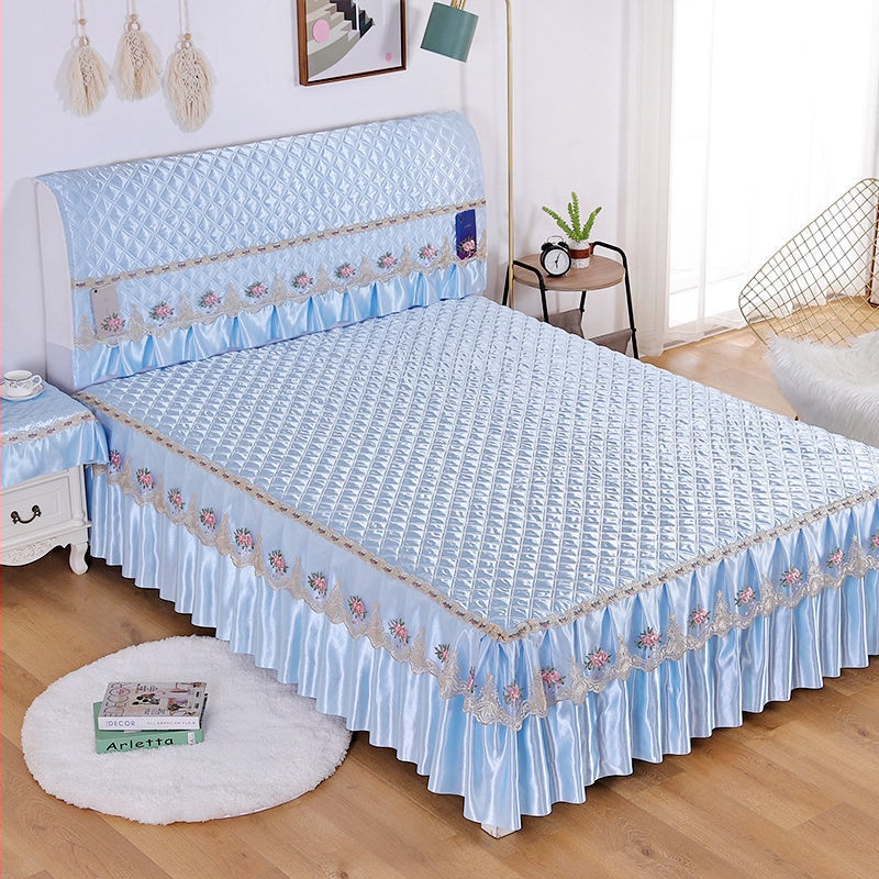 Ágytakaró készlet: huzat az ágy végéhez és ágyszoknya; Anyag: poliészter; Nyomtatás: tie-dye; Szövés: más; Tömeg: kevesebb mint 300 g