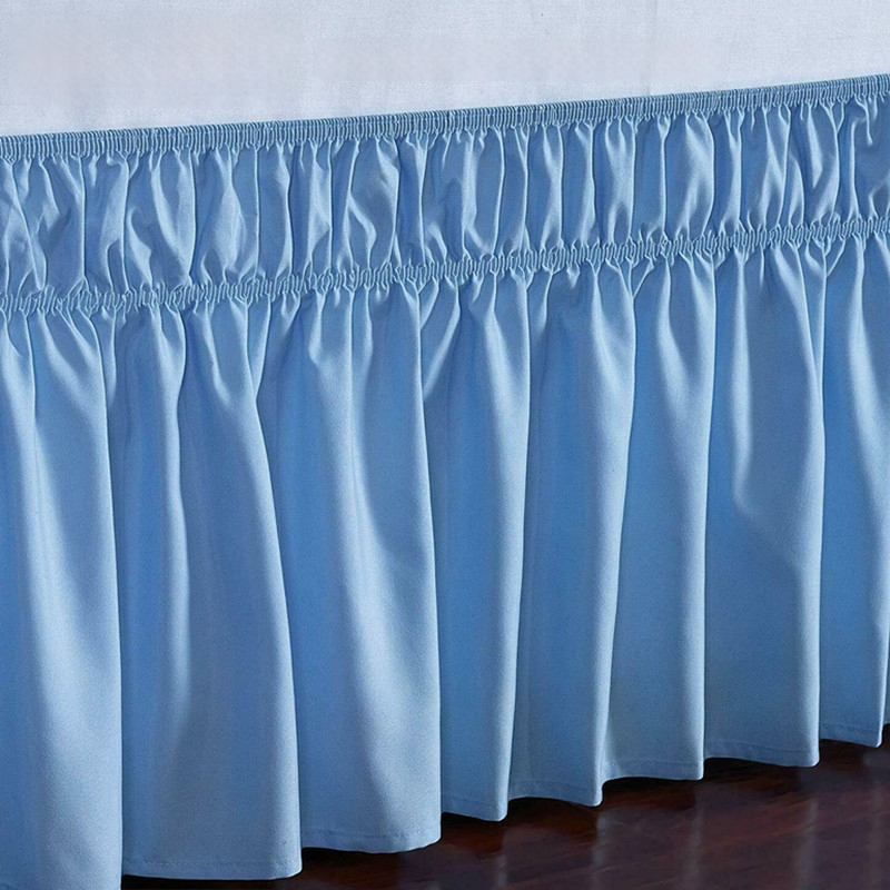 Bed skirt, monochrome twill fabric with semi-dye printing, 100% polyester, all-season