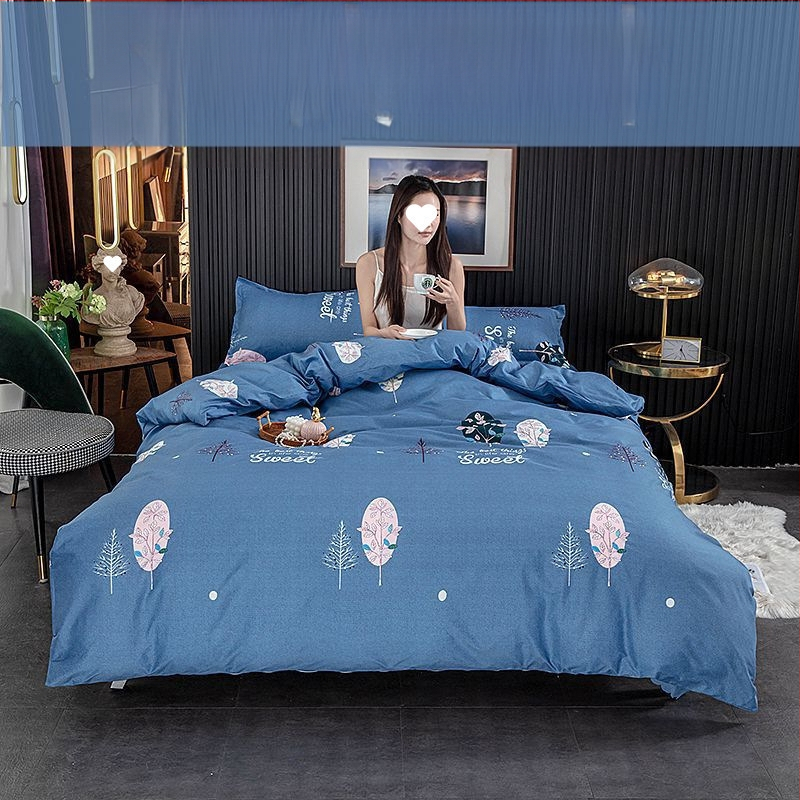 Pima medvilnės antklodės užvalkalas, plokščias mezgimas, tie-dye raštas, mielas stilius