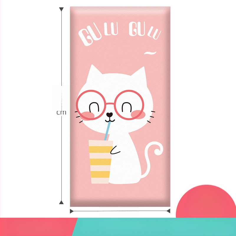 3D καρτούν προστατευτικό τοίχου με αυτοκόλλητο συνθετικό δέρμα, για υπνοδωμάτιο, μελέτη και είσοδο