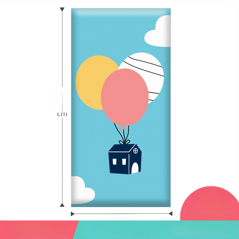 3D καρτούν προστατευτικό τοίχου με αυτοκόλλητο συνθετικό δέρμα, για υπνοδωμάτιο, μελέτη και είσοδο