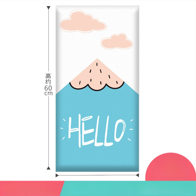 3D καρτούν προστατευτικό τοίχου με αυτοκόλλητο συνθετικό δέρμα, για υπνοδωμάτιο, μελέτη και είσοδο