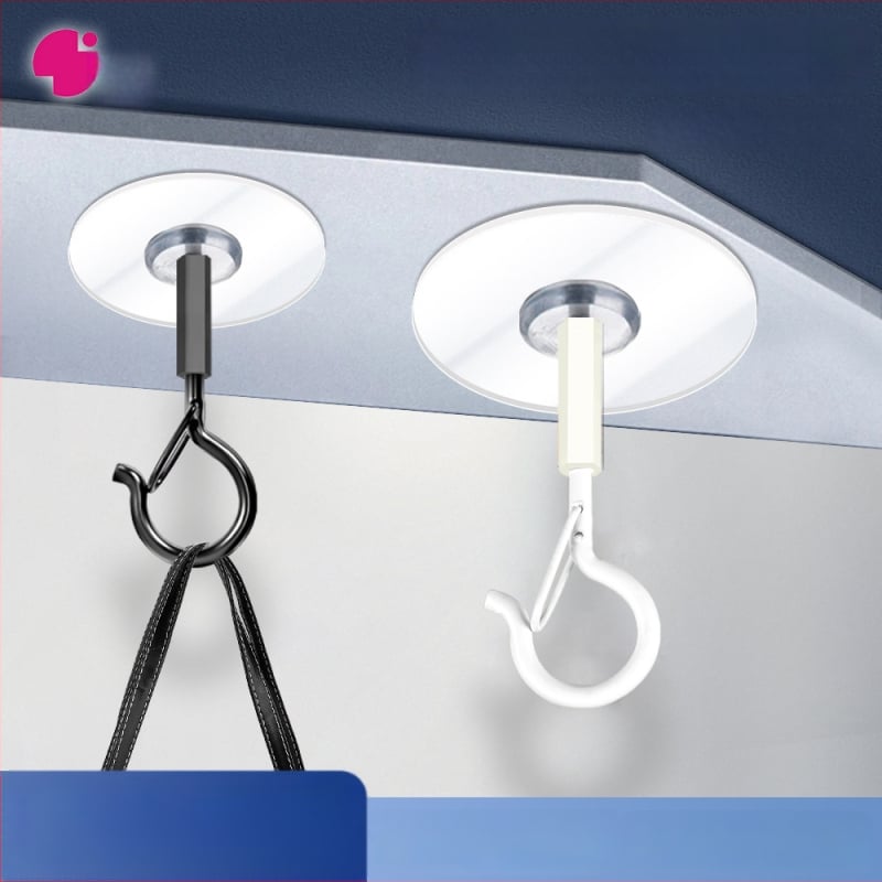 Lipnus lubų kabliukas žibintams, girliandoms ir uodų tinklams su užrakinamu vėjo atspariu kabliu - Geležis, Vienas kabliukas, Modernus minimalizmas, 5–10 kg apkrova