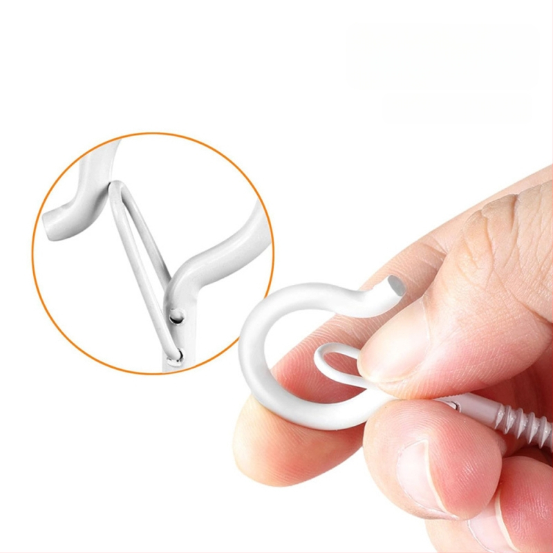 Lipnus lubų kabliukas žibintams, girliandoms ir uodų tinklams su užrakinamu vėjo atspariu kabliu - Geležis, Vienas kabliukas, Modernus minimalizmas, 5–10 kg apkrova