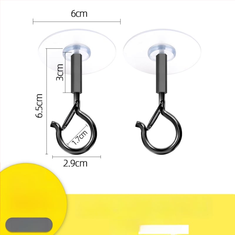 Lipnus lubų kabliukas žibintams, girliandoms ir uodų tinklams su užrakinamu vėjo atspariu kabliu - Geležis, Vienas kabliukas, Modernus minimalizmas, 5–10 kg apkrova