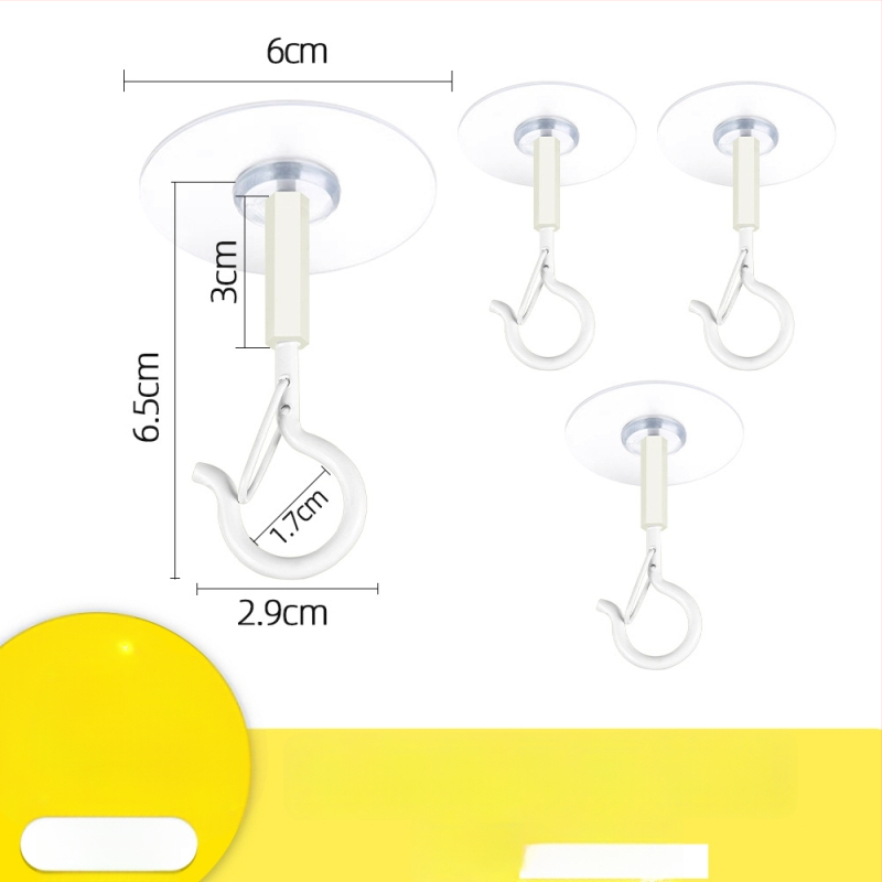 Lipnus lubų kabliukas žibintams, girliandoms ir uodų tinklams su užrakinamu vėjo atspariu kabliu - Geležis, Vienas kabliukas, Modernus minimalizmas, 5–10 kg apkrova