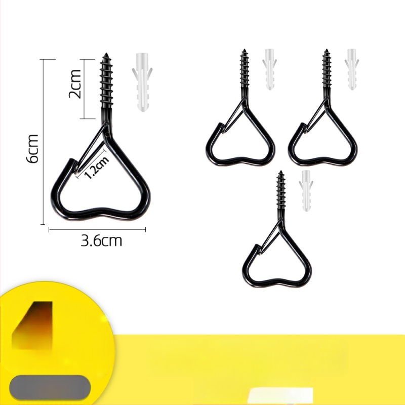 Lipnus lubų kabliukas žibintams, girliandoms ir uodų tinklams su užrakinamu vėjo atspariu kabliu - Geležis, Vienas kabliukas, Modernus minimalizmas, 5–10 kg apkrova