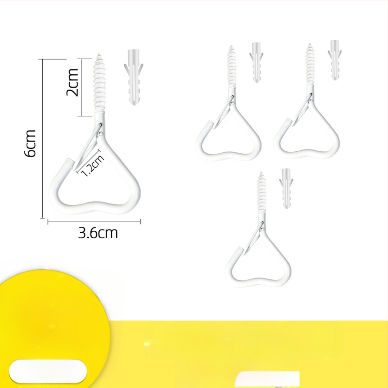 Lipnus lubų kabliukas žibintams, girliandoms ir uodų tinklams su užrakinamu vėjo atspariu kabliu - Geležis, Vienas kabliukas, Modernus minimalizmas, 5–10 kg apkrova