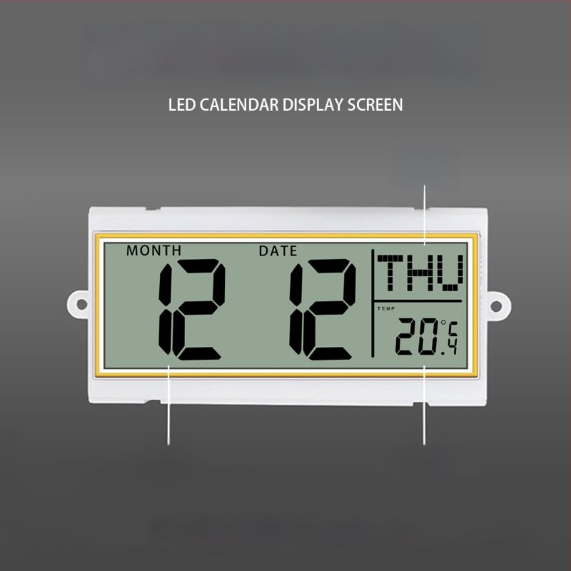 Ρολόι τοίχου Bluetooth με αυτόματο συγχρονισμό ώρας, LED/LCD αιώνιο ημερολόγιο, θερμόμετρο και ένδειξη ημέρας της εβδομάδας, στρογγυλό, μονοπλευρικό, τροφοδοτούμενο με μπαταρία, αναλογικό + ψηφιακό display