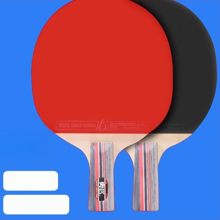 Σετ ρακέτες επιτραπέζιας αντισφαίρισης για αρχάριους – Shakehand και Penhold, ανθρακοϊνών κεφάλι, λάστιχο με θετική κόλλα, 2 τεμάχια