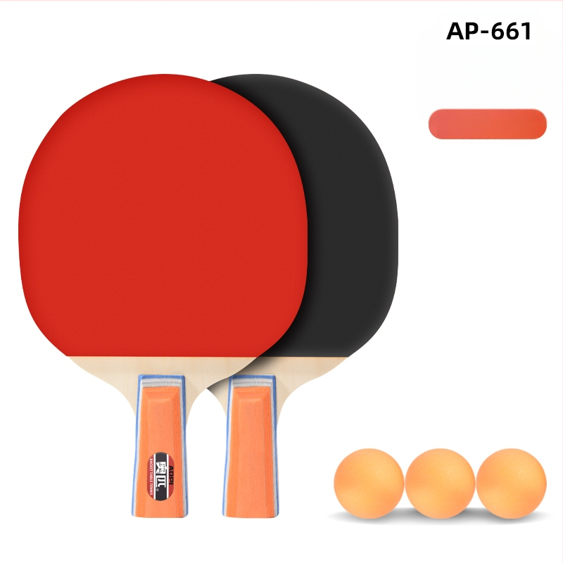 Σετ ρακέτες επιτραπέζιας αντισφαίρισης για αρχάριους – Shakehand και Penhold, ανθρακοϊνών κεφάλι, λάστιχο με θετική κόλλα, 2 τεμάχια