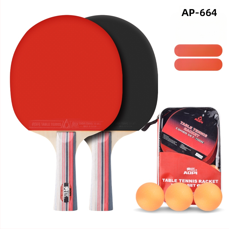 Σετ ρακέτες επιτραπέζιας αντισφαίρισης για αρχάριους – Shakehand και Penhold, ανθρακοϊνών κεφάλι, λάστιχο με θετική κόλλα, 2 τεμάχια