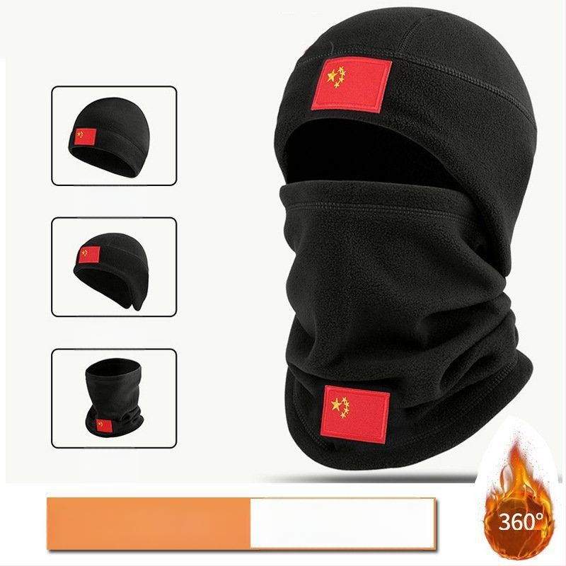 Flīšu sporta cepure un kakla šalle – brīvā laika stilā, svītru raksts, ārā lietošanai