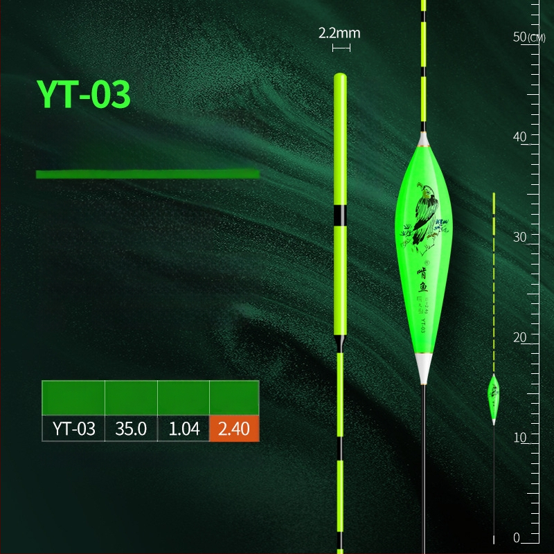 Вертикално дрейфуваща риболовна плаваща - нано материал, висока чувствителност, удебелен дизайн, модел 32889